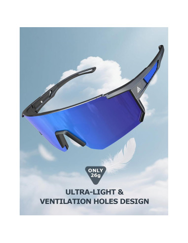 Gafas de Sol Polarizadas KALIYADI UV400 para Correr y Ciclismo