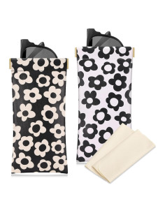 Estuche para Gafas Sightor 2 PCS Cuero Impermeable 18x9 cm