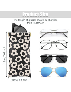 Estuche para Gafas Sightor 2 PCS Cuero Impermeable 18x9 cm 2