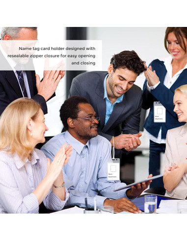 100 Soportes de Etiquetas Transparentes WYOMER con Correas