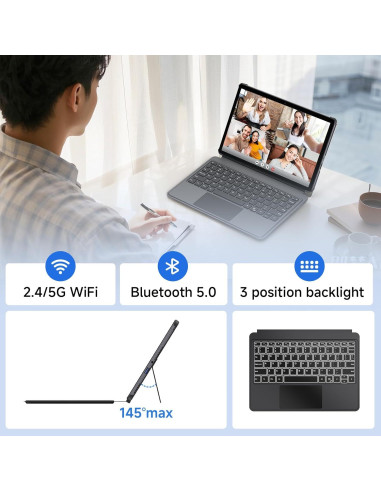 Laptop 2 en 1 EYY 10.1" Touch, 12GB RAM, 256GB SSD, Win 11