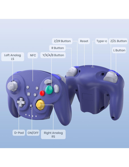 Controladores Inalámbricos Estilo GameCube SAFFUN para Switch