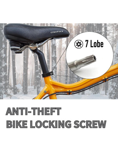 Abrazadera de Poste de Asiento Antirrobo ONIPAX 31.8mm/34.9mm Negro