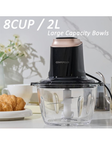Picadora de Alimentos Eléctrica Cenpepglo 2L 400W Negra
