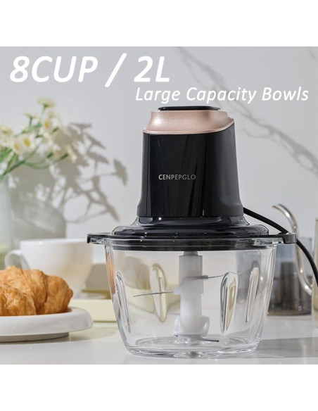 Picadora de Alimentos Eléctrica Cenpepglo 2L 400W Negra