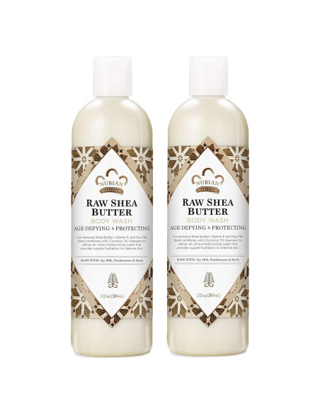 Gel de Ducha Nubian Heritage Manteca de Karité Cruda 2x13oz