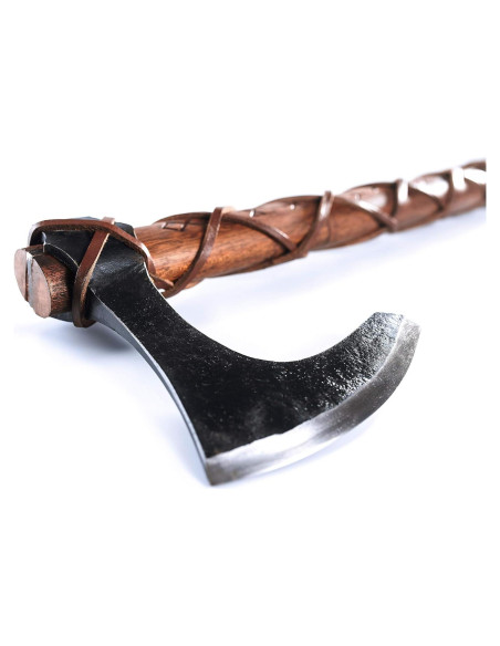 Hacha Vikinga de Dos Manos Norse Tradesman con Runas - 61 cm
