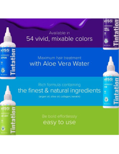 Kiss Tintation Tratamiento Color Cabello Semi-Permanente 148 mL Violeta Africano 2