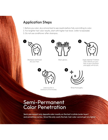 Kiss Tintation Tratamiento Color Cabello Semi-Permanente 148 mL Violeta Africano