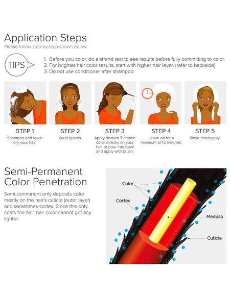 Kiss Tintation Tratamiento Color Cabello Semi-Permanente 148 mL Violeta Africano