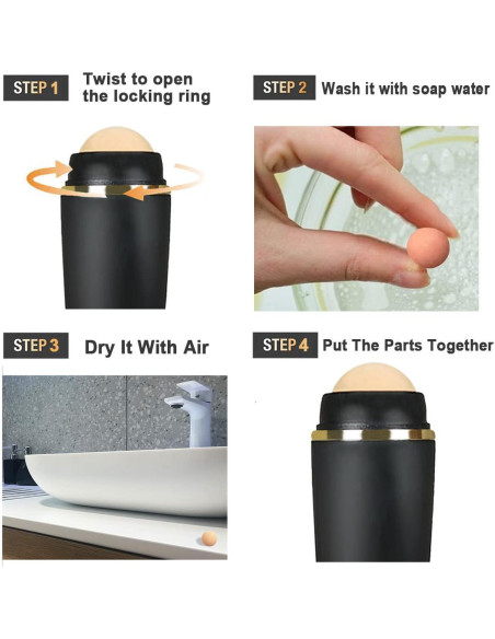 Rodillo Facial Volcánico Absorbente de Aceite Ngup Ray 2 PCS