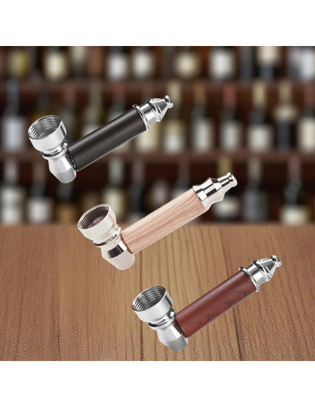 Juego de pipas de tabaco 3 piezas madera Genérico con accesorios