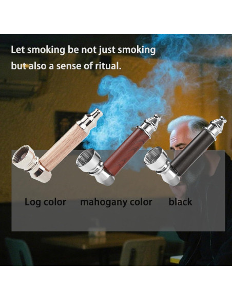 Juego de pipas de tabaco 3 piezas madera Genérico con accesorios