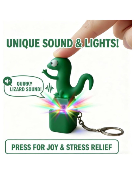 Llave de Lizard Antiestrés con Sonido y Luz LED - A-Mix