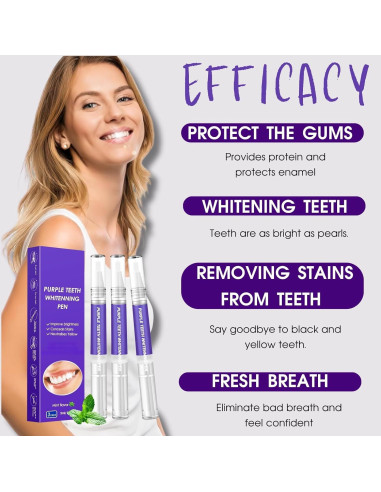 Bolígrafo Blanqueador de Dientes RFJZCAO - Kit 3 Pcs 2.96 ml