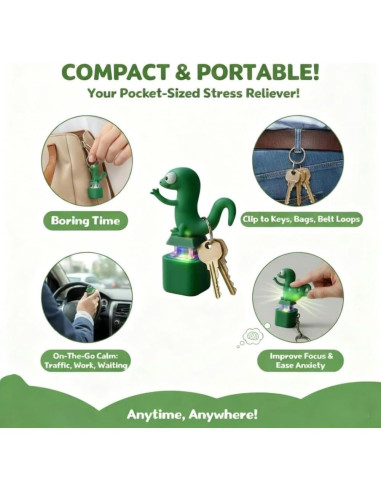 Llave de Lizard Antiestrés con Sonido y Luz LED - A-Mix