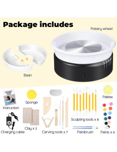 Rueda de Alfarería Innofans 6" (15.24 cm) Kit Completo 2