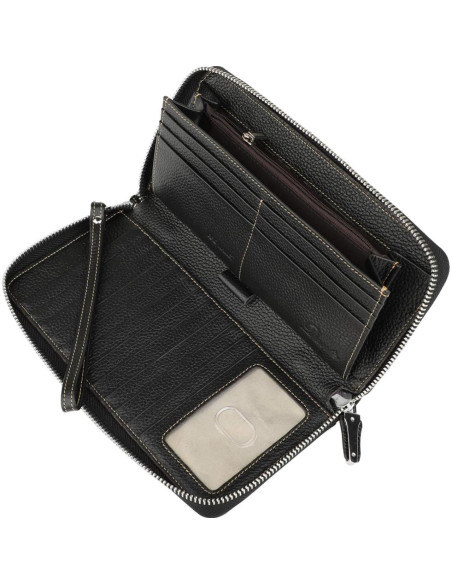 Billetera Clutch de Cuero Lavemi Mujer RFID Grande Negra