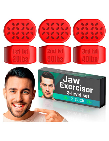 Ejercitador de Mandíbula MHH - 2 Pcs 18 kg para Tonificar