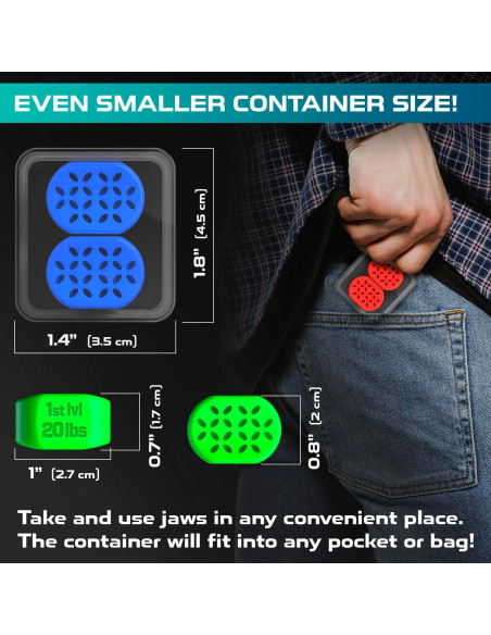 Ejercitador de Mandíbula MHH - 2 Pcs 18 kg para Tonificar