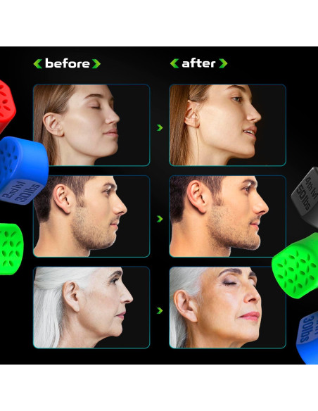 Ejercitador de Mandíbula MHH - 2 Pcs 18 kg para Tonificar