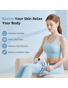 Rodillo de Masaje Anticelulitis LOTPICK Azul 25.9x25x4cm 2