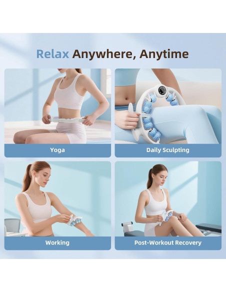 Rodillo de Masaje Anticelulitis LOTPICK Azul 25.9x25x4cm