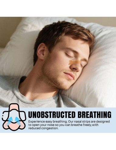 Tiras Nasales QUANROL para Ronquidos - 60 Piezas Hipoalergénicas