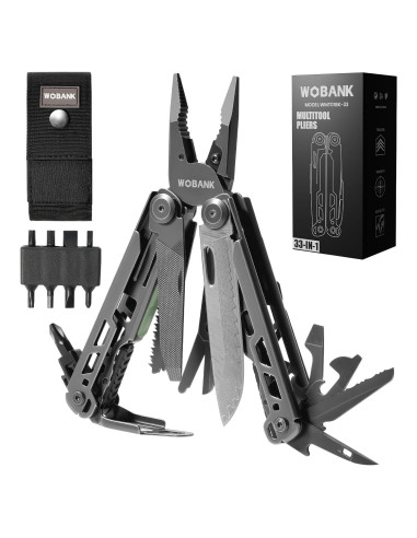 Multiherramienta 33-en-1 WOBANK Acero Inoxidable Camping