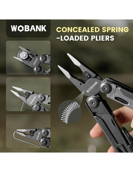 Multiherramienta 33-en-1 WOBANK Acero Inoxidable Camping