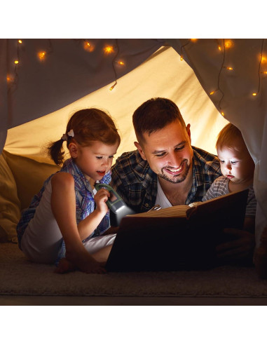 Juego de 4 Linternas de Manivela Solar Mudder LED Emergencia