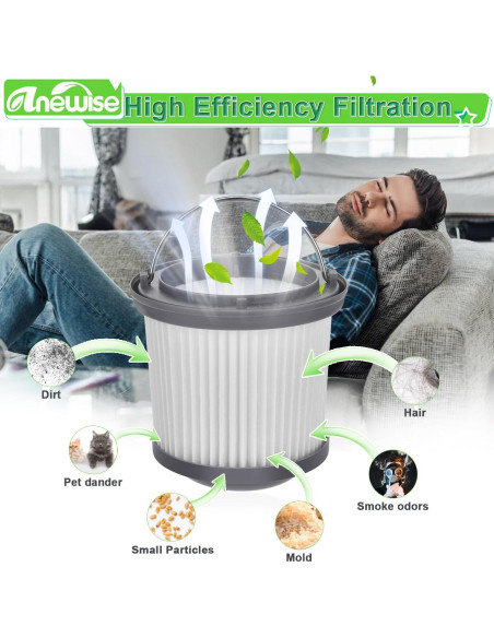 Filtro HEPA Anewise PVF110 para Aspiradora Black y Decker