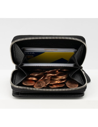 Billetera Pequeña de Cuero Genuino XINNSTAR con Bloqueo RFID