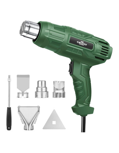 Soplete de Calor 1500W Excited Work con 4 Boquillas y Doble Temperatura
