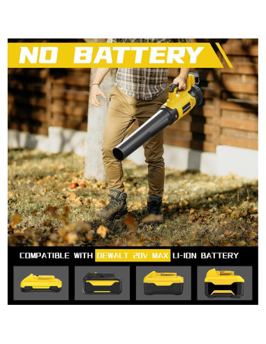 Soplador de Hojas Inalámbrico MekiPow 1050H-M 650 CFM