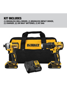 Taladro Atornillador Inalámbrico DEWALT 20V MAX Compacto 1/2" 2