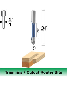 Broca de Panel Recta 1 Filo Bosch 85146 0.25 cm Acero HSS 2