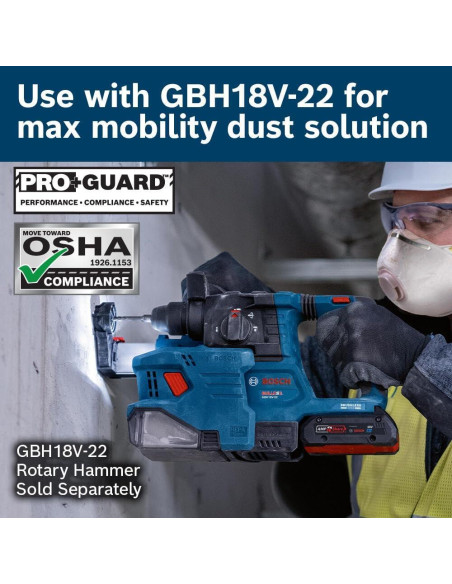 Extractor de Polvo Bosch GDE18V-12 SDS-plus 18V HEPA