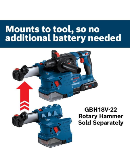 Extractor de Polvo Bosch GDE18V-12 SDS-plus 18V HEPA