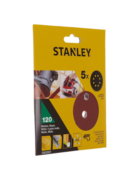 Discos de Lijado STANLEY STA32037-XJ 125 mm Grano 120