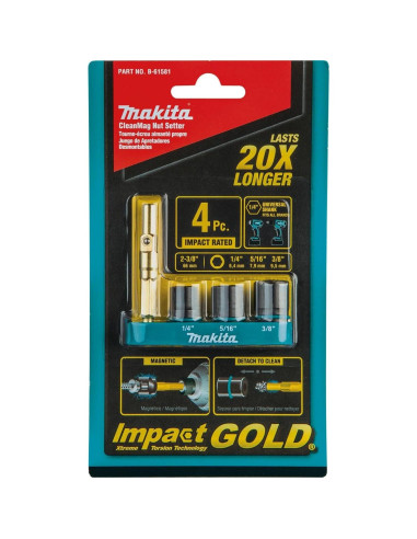 Destornillador de Tuercas Desmontable Makita B-61581 4 Piezas