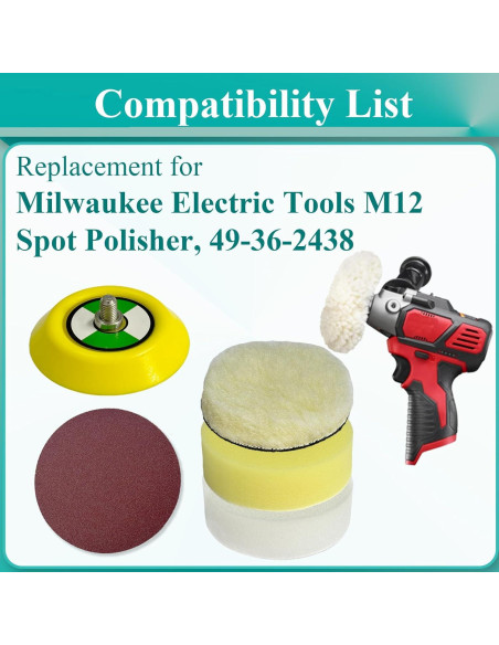 Kit de Repuesto para Pulidora Milwaukee M12 - 27 Piezas