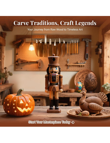 Kit de Tallado en Madera COZYGIFT 29 Piezas con Estuche