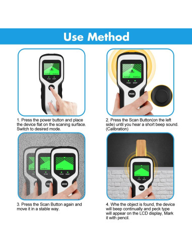 Buscador de Estudio FOLAI SY01-B - Detector 5 en 1 LCD HD