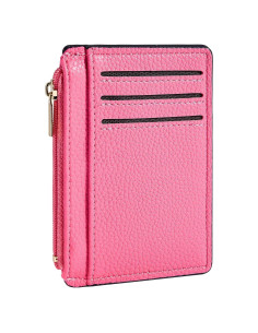Portatarjetas de Crédito Rosa Minimalista RFID para Mujeres