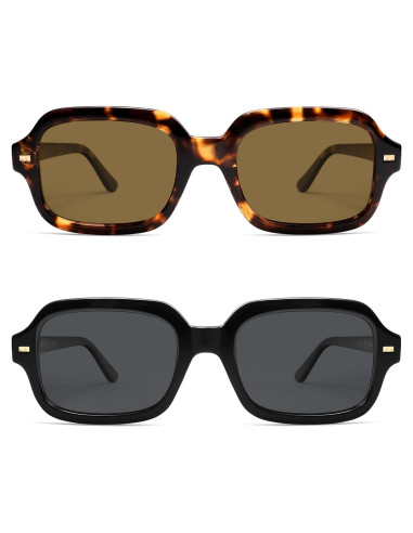 Gafas de sol polarizadas retro VL9832 unisex cuadradas