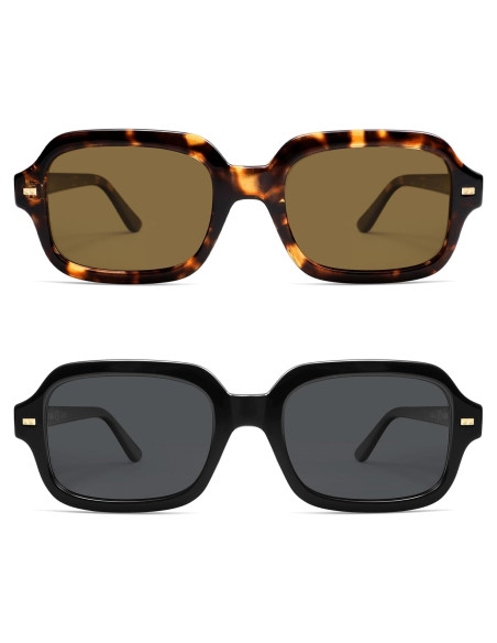 Gafas de sol polarizadas retro VL9832 unisex cuadradas