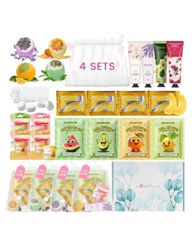 Kit de Spa 28Pcs BECHOICEN con Mascarillas y Bombas de Baño