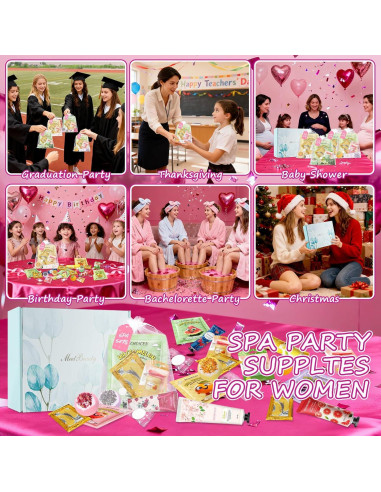 Kit de Spa 28Pcs BECHOICEN con Mascarillas y Bombas de Baño