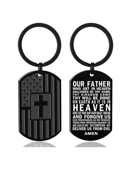 Llavero de Cruz y Biblia DuoDiner para Hombres - Regalos Religiosos